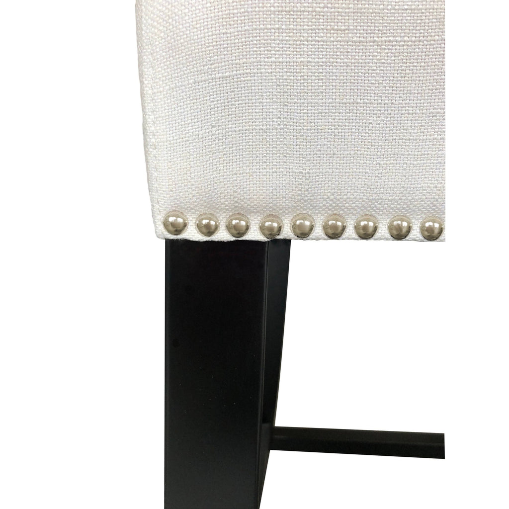 White Linen Bar Stool M29256