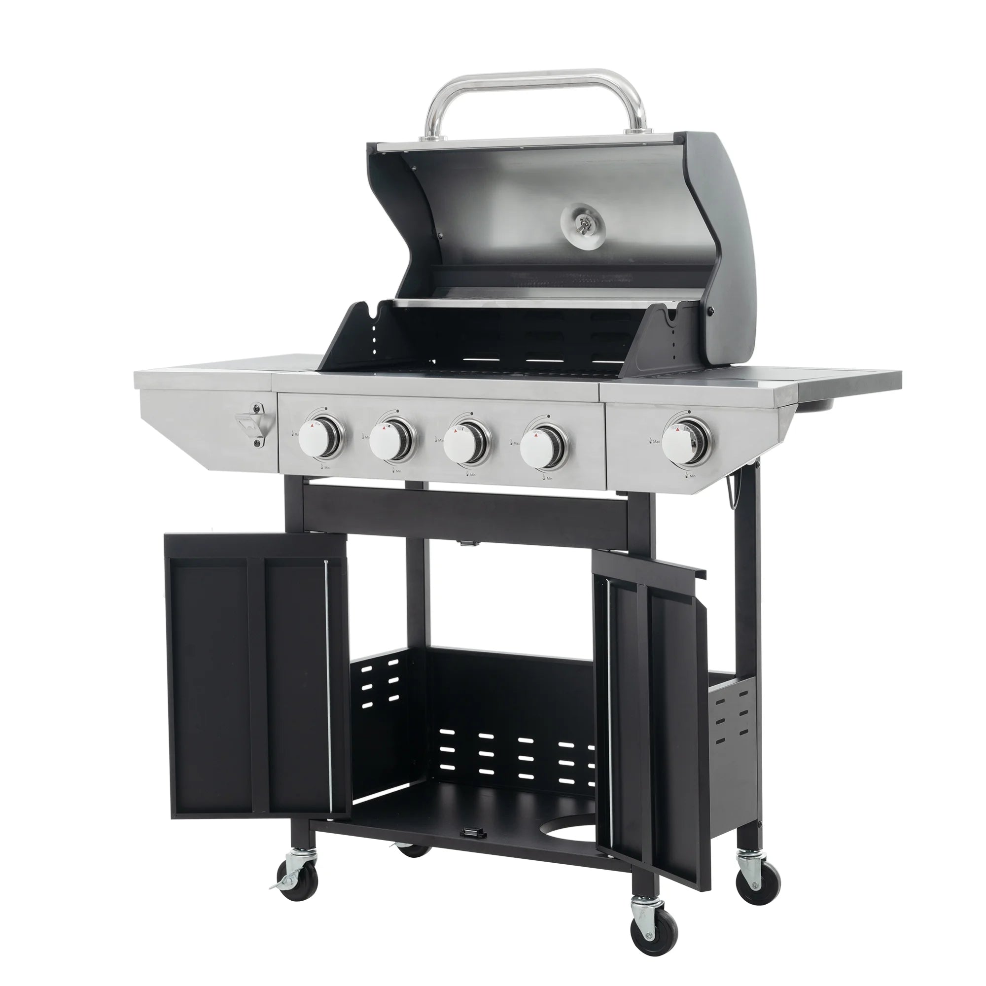 Liquid Propane Gas Grill BBQ Gas Oven with Side Burner W478076