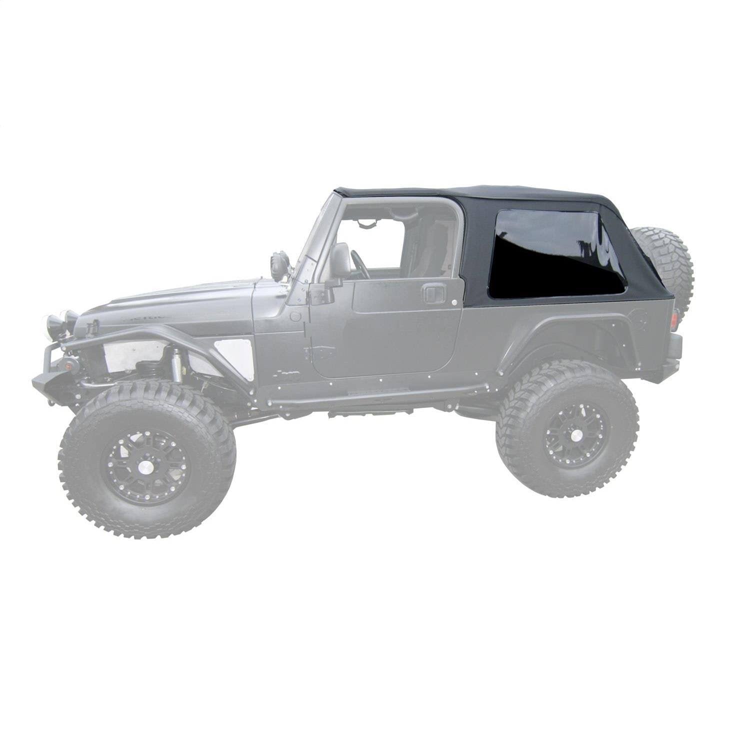 Black Frameless Soft Top Kit Sailcloth L204412