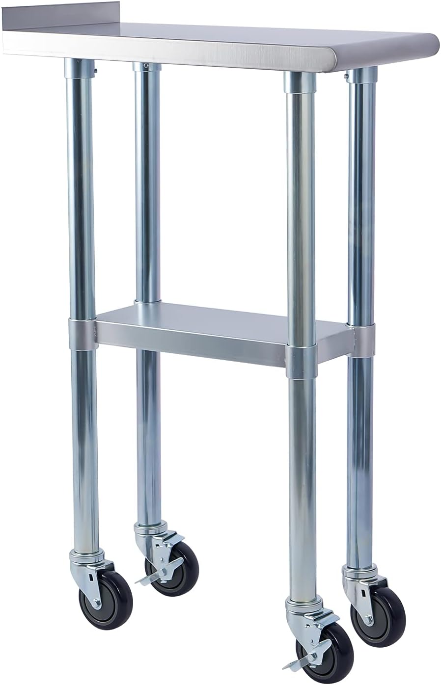 Stainless Steel 24 x 18 Inches Worktable with Backsplash F29894