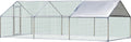 Large Metal Chicken Coop 3 Rooms Walk-in Enclosure 10' x 20' x 6.5' R703018