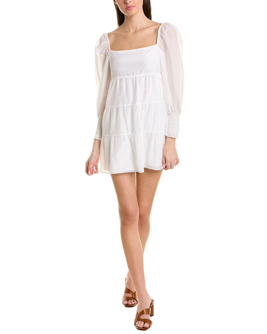 Tiered Tie Back Mini Dress J6477