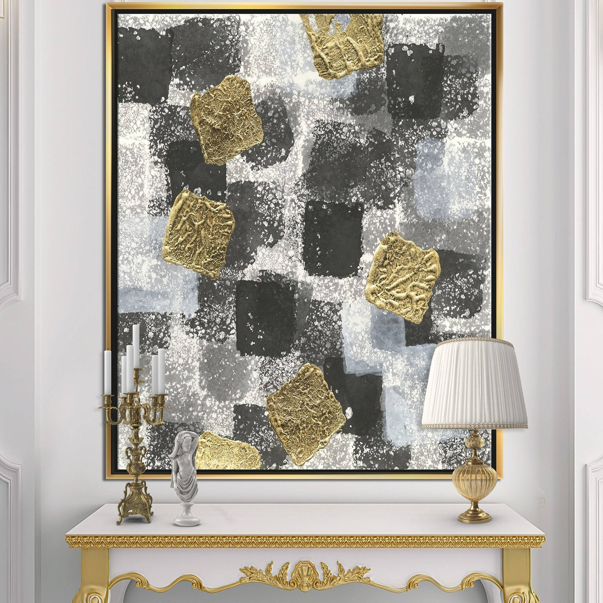 Black Framed Canvas E4541