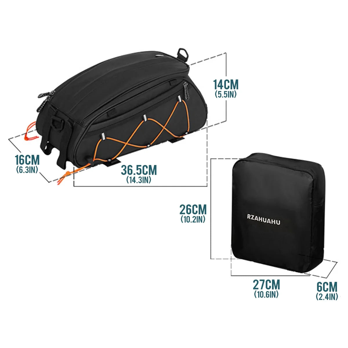 Waterproof Rear Seat Bike Bag with 2 Side Hanging Bags V1026