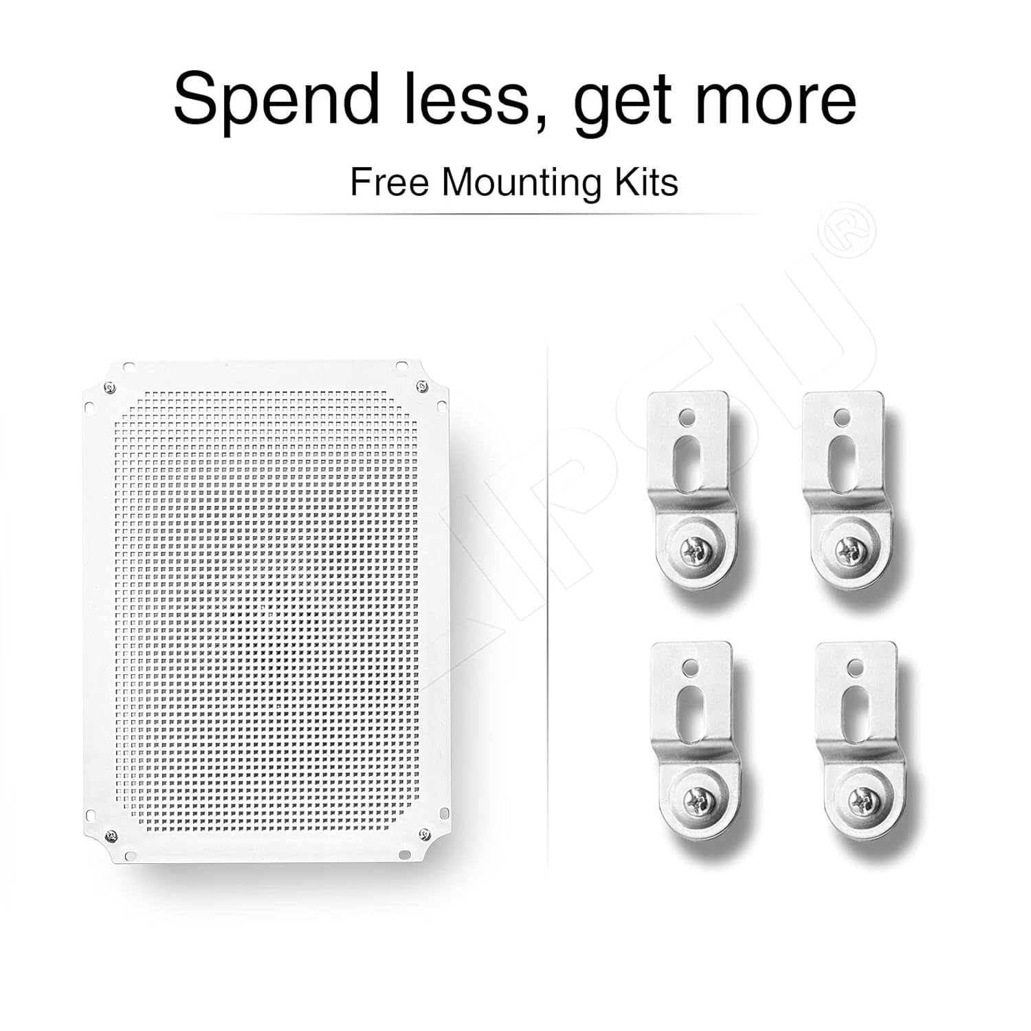 Clear Hinged Cover Junction Box with Mounting Plate, IP67 Waterproof ABS Plastic Grey R378742