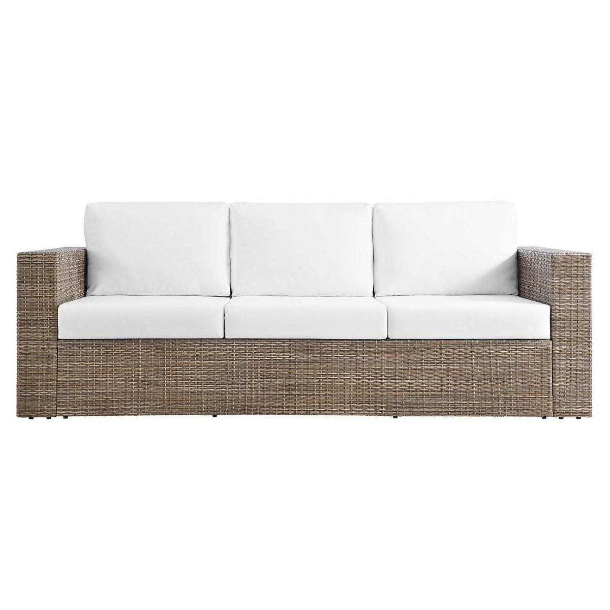 2-Piece Outdoor Patio Furniture Set in Cappuccino White O613