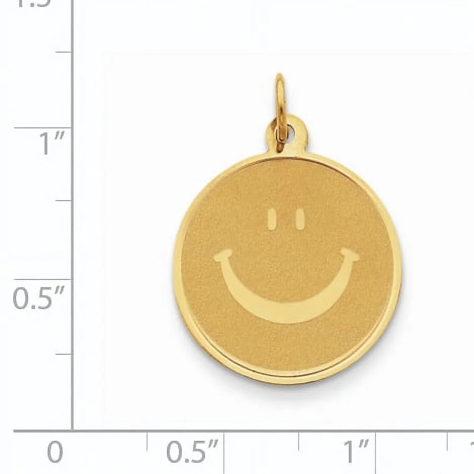 14K Yellow Gold Smiley Face Pendant X60538