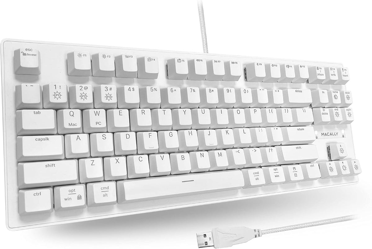 TKL USB Wired Mechanical Keyboard with Brown Switches G798836