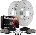 Front Z23 Carbon Fiber Brake Pads with Drilled & Slotted Brake Rotors Kit X718