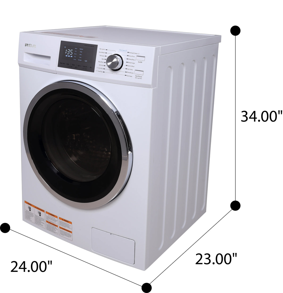 2.7 Cu. ft. Front Loading Electric Washer and Dryer, White A368