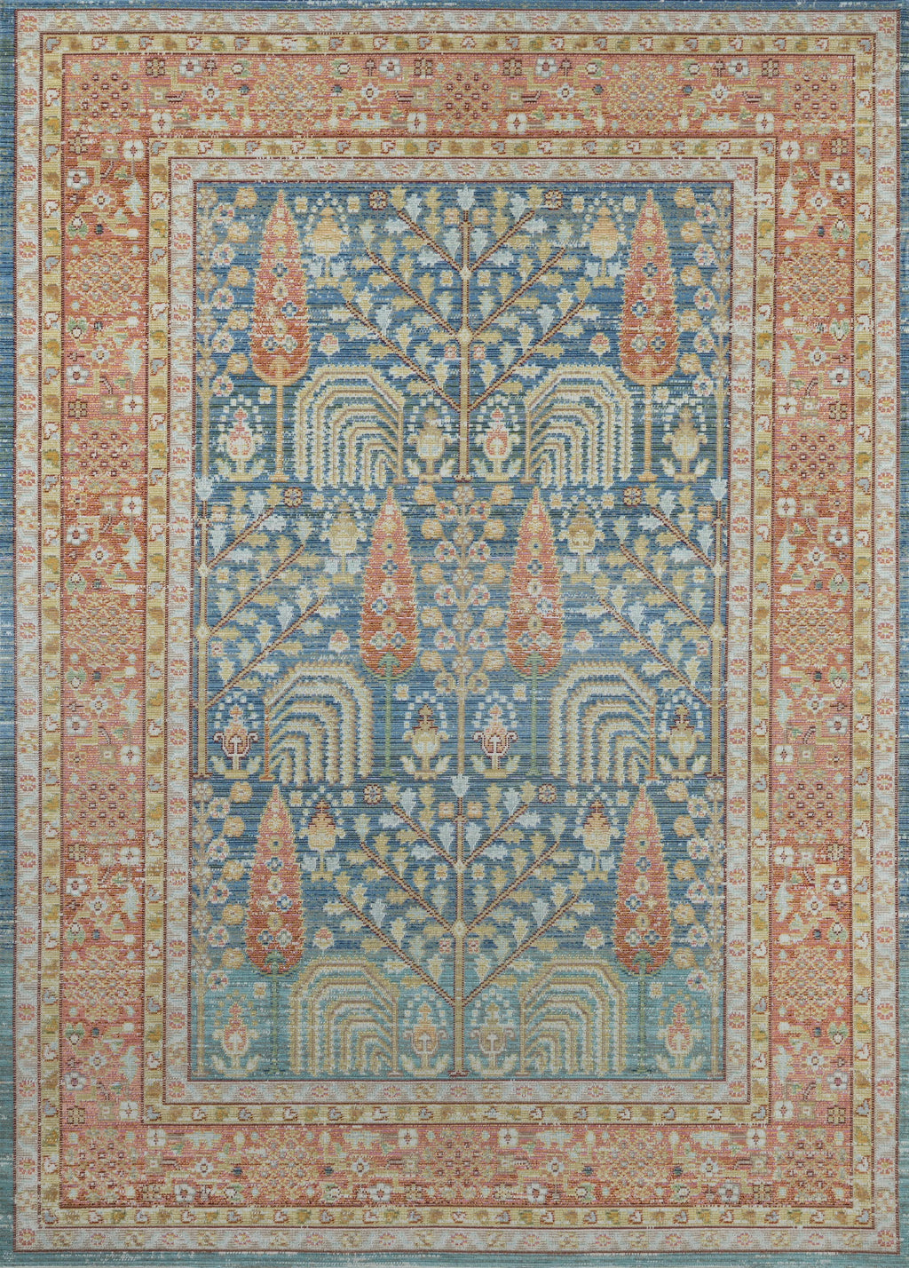 Blue Polyester Area Rug 7'10" X 10'6" V410385