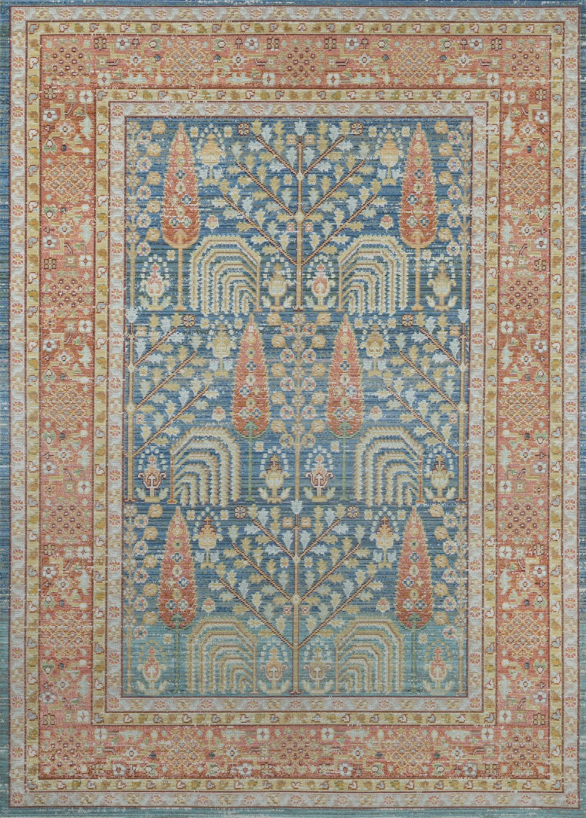 Blue Polyester Area Rug 7'10" X 10'6" V410385