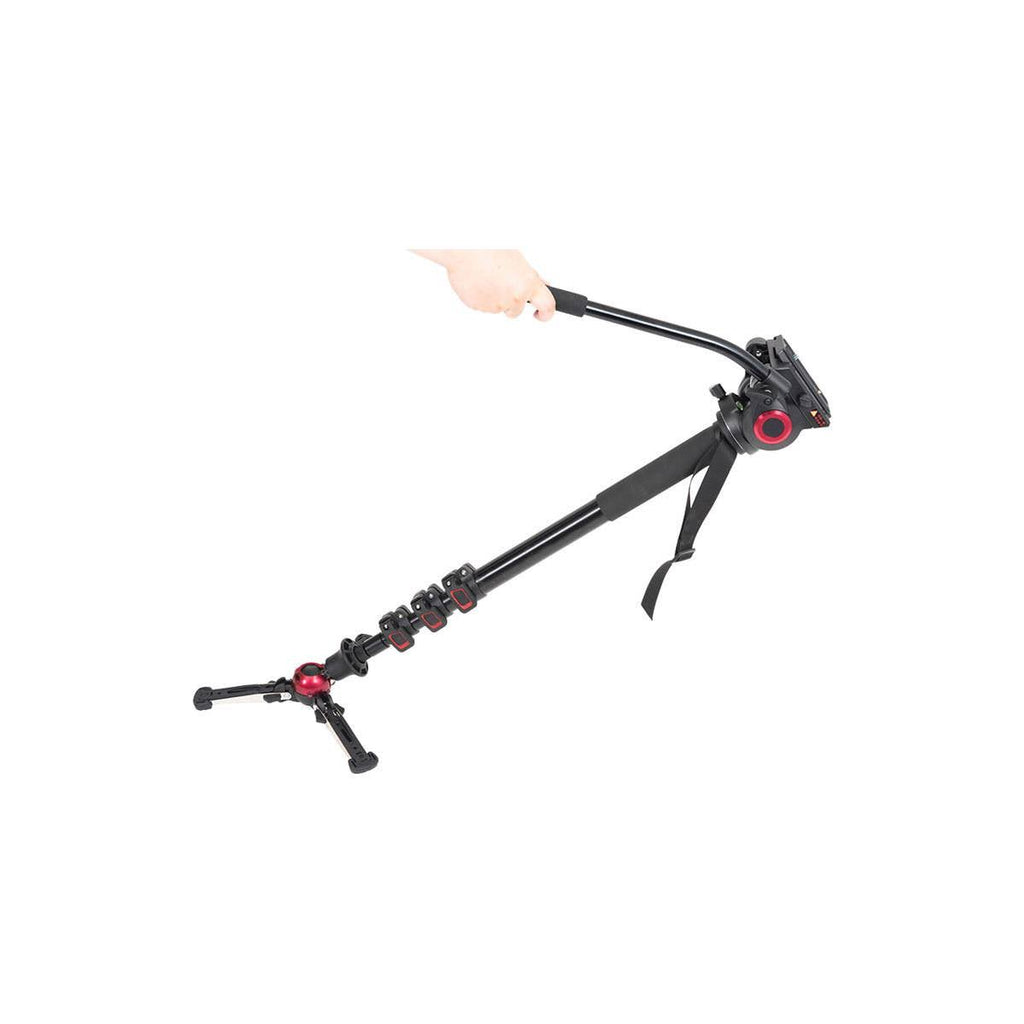 Aluminum Monopod with Pivoting and Lockable Foot Stand Y7143