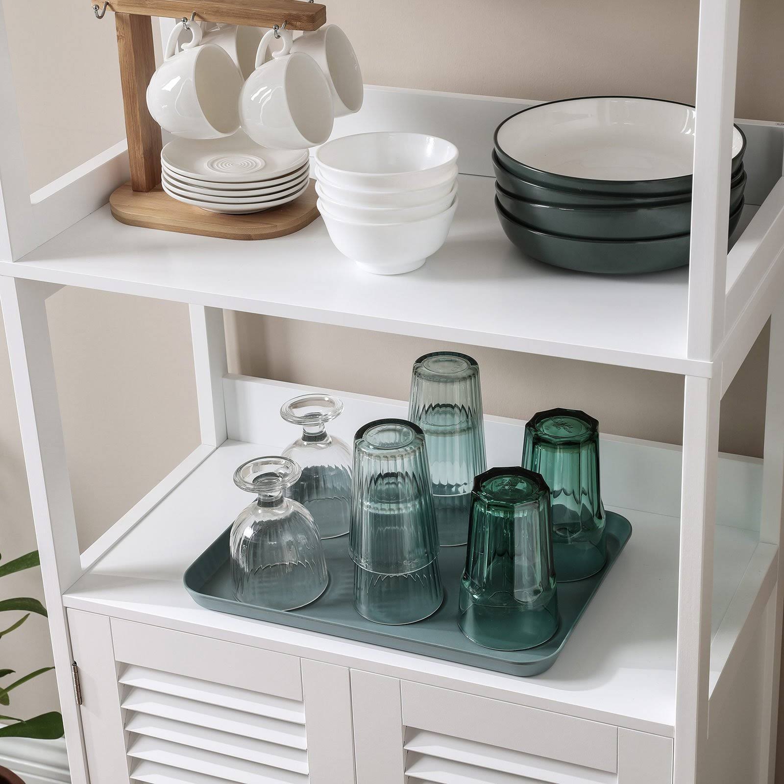 White Freestanding Tall Cabinet D785