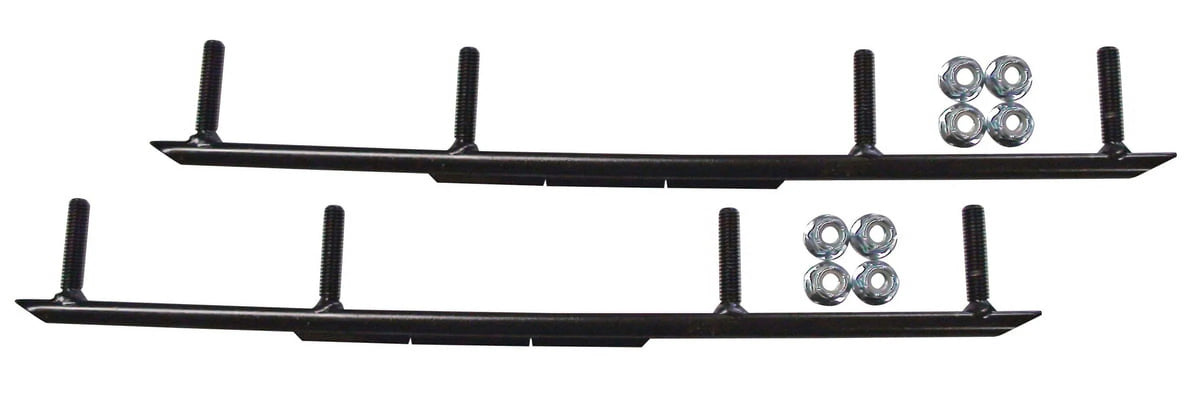 Orange XT Snowmobile Skis with 10" Round Bars Complete Kit Y358865