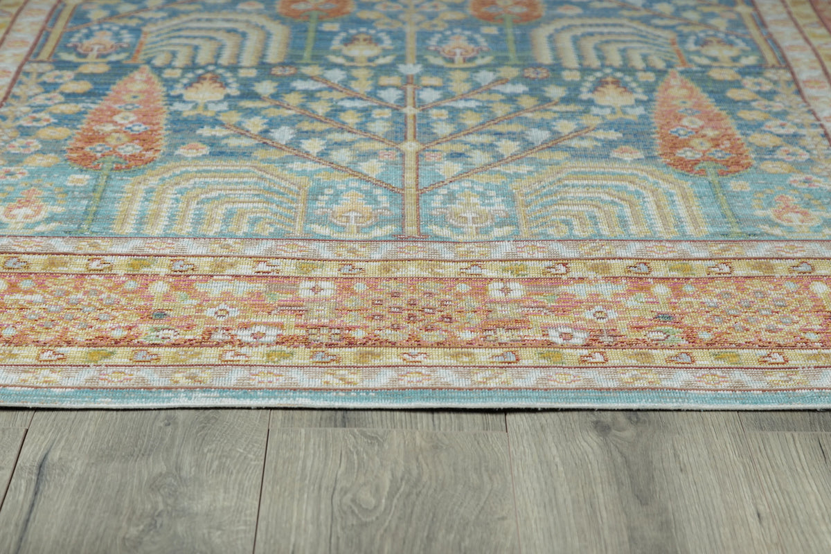 Blue Polyester Area Rug 7'10" X 10'6" V410385