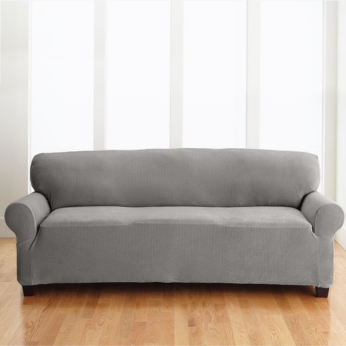 Charcoal Extra-Long Sofa Slipcover M607