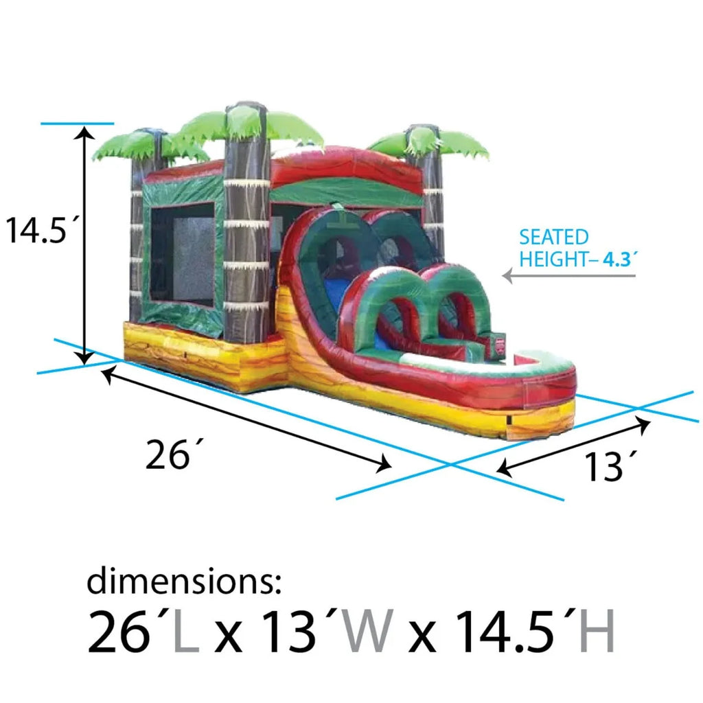 Commercial Inflatable Water Slide Bounce House Slip and Slide Trio R355058