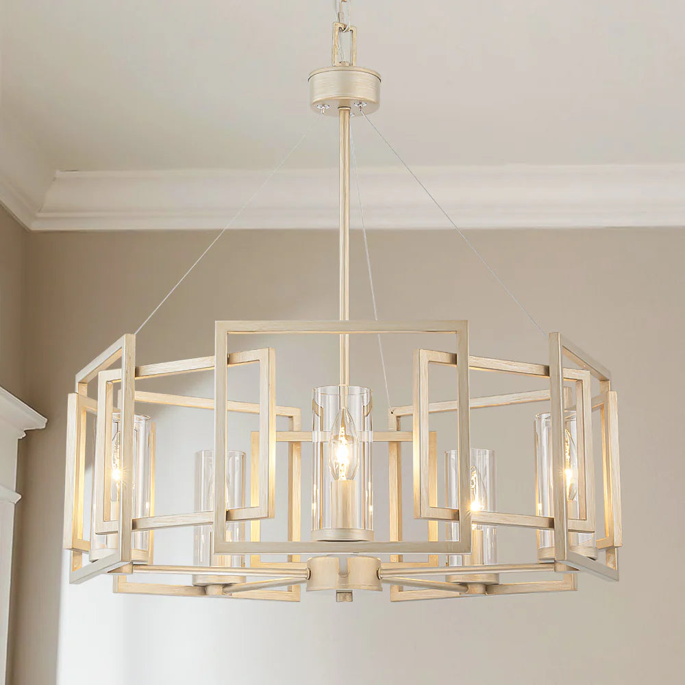 5-Light Dimmable Drum Chandelier F7033