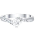 Sparkling Round Cut 2.50 CT Diamond Anniversary Ring, 14K White Gold - Size 6.5 O140237