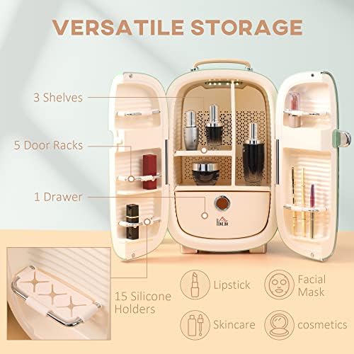Portable Skincare Fridge with LED Display 12L Mini Fridge Pink I11261
