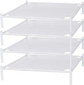 White 4-Pack Stackable Mesh Laundry Drying Rack H114091