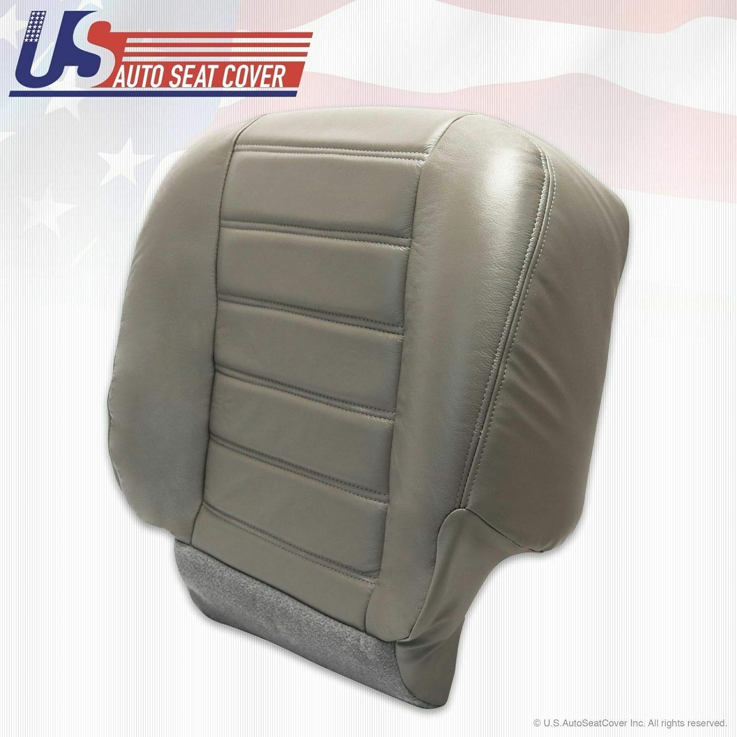 Gray Synthetic Leather Seat Cover Pack of 2 Y913