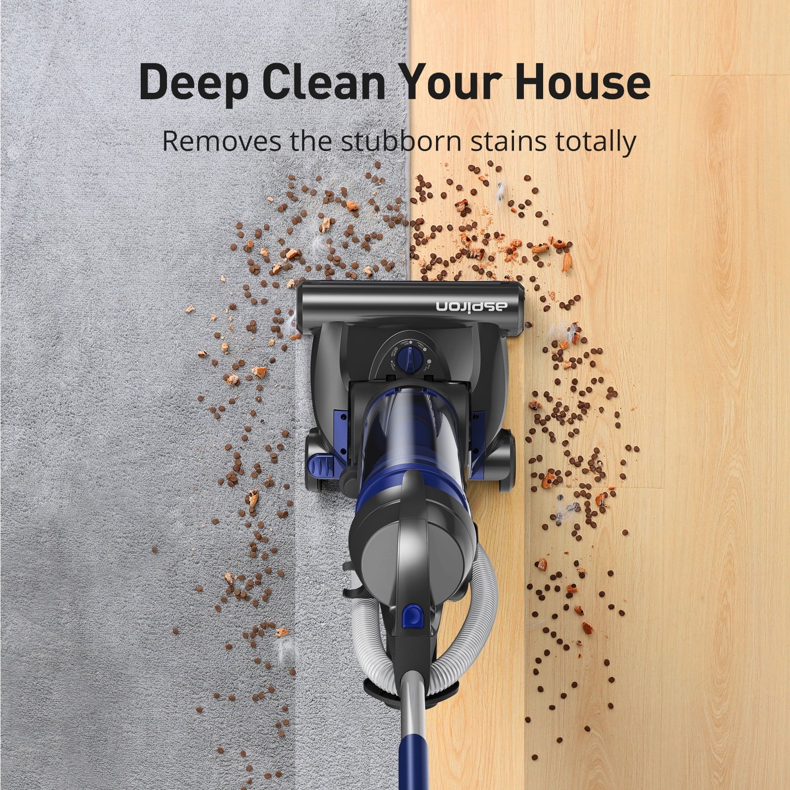 Aspiron Bagless Upright Vacuum Cleaner, 25Kpa, 3L Dust Cup O5645