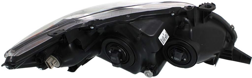 Head Light Assembly Driver Side with Bulbs Black Housing I4659