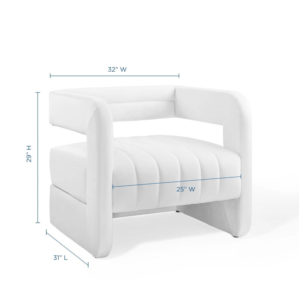 Tufted Performance Velvet Accent Armchair O690