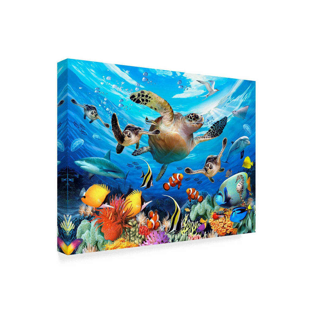 Large Turtle Canvas Art (24 in. W x 18 in. H) O826
