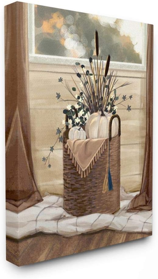 Autumn Basket Canvas Wall Art, 16 x 20 K475459