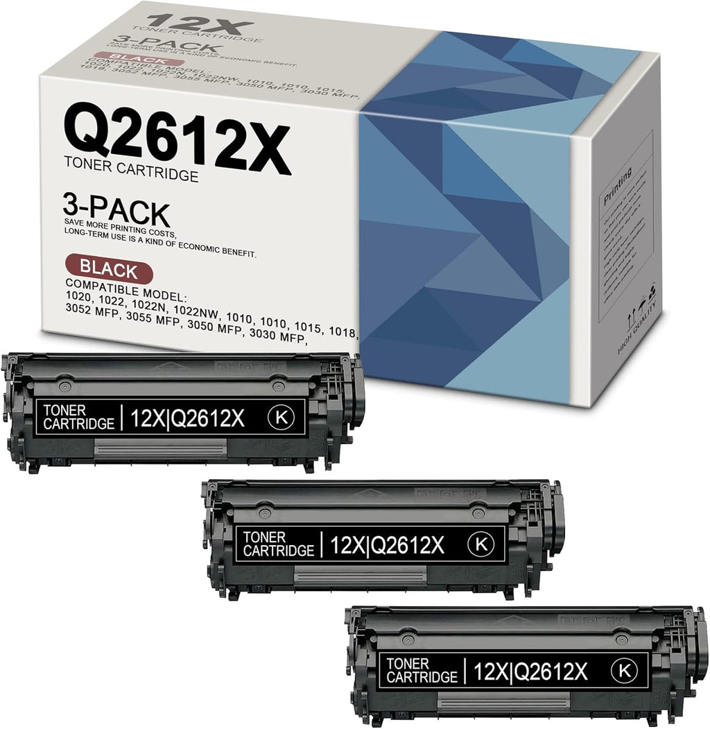 12X Compatible High Yield Toner Cartridge (3-Pack, Black) Q78828