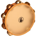 10 Chromium/Silver Double Row Tambourine with Calf Head O97771