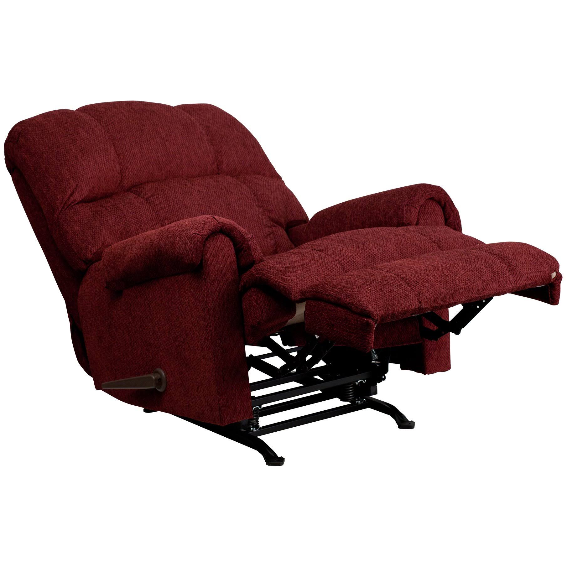 Burgundy Chenille Rocker Recliner M2692