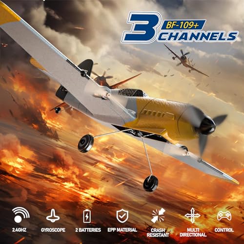 3 Channel Remote Control Airplane with 2 Batteries U763