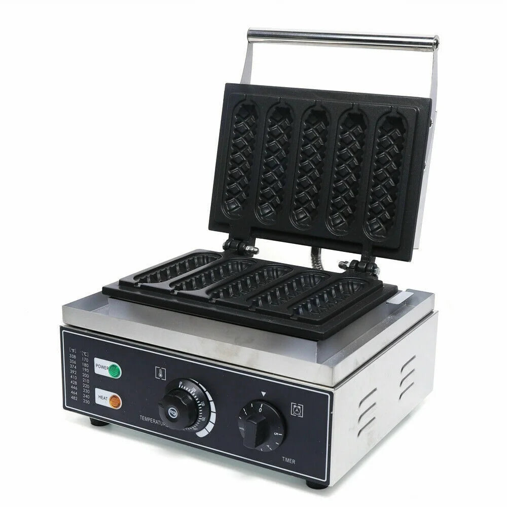 5 Grooves Non-Stick Electric Waffle Maker Machine W8670