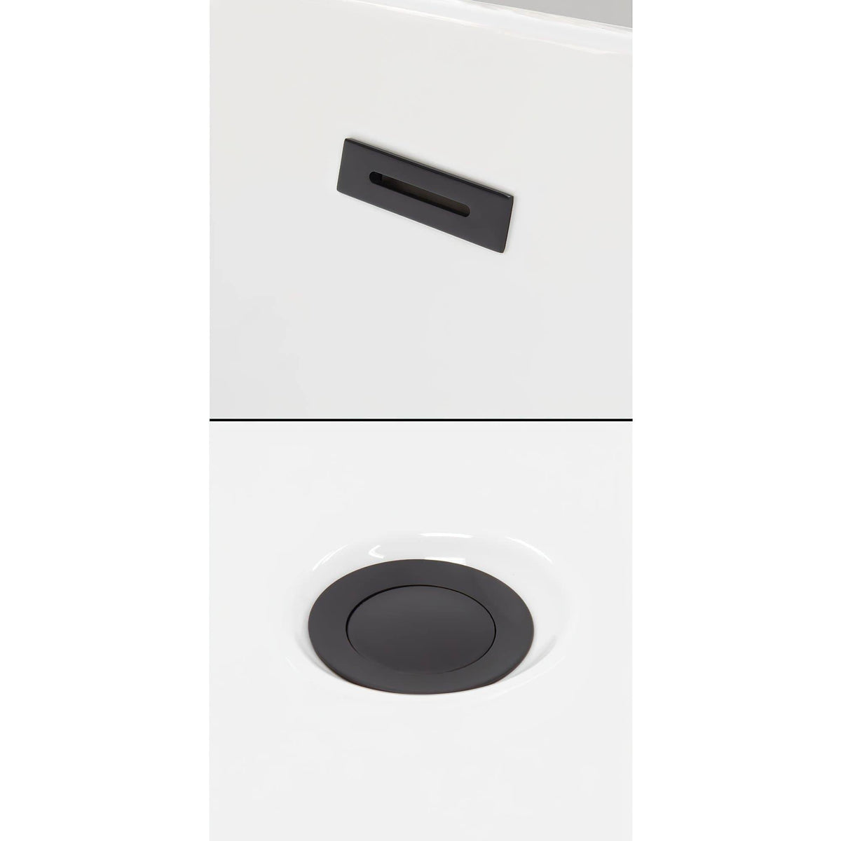 Matte Black Square Bathtub Trim Kit S666849