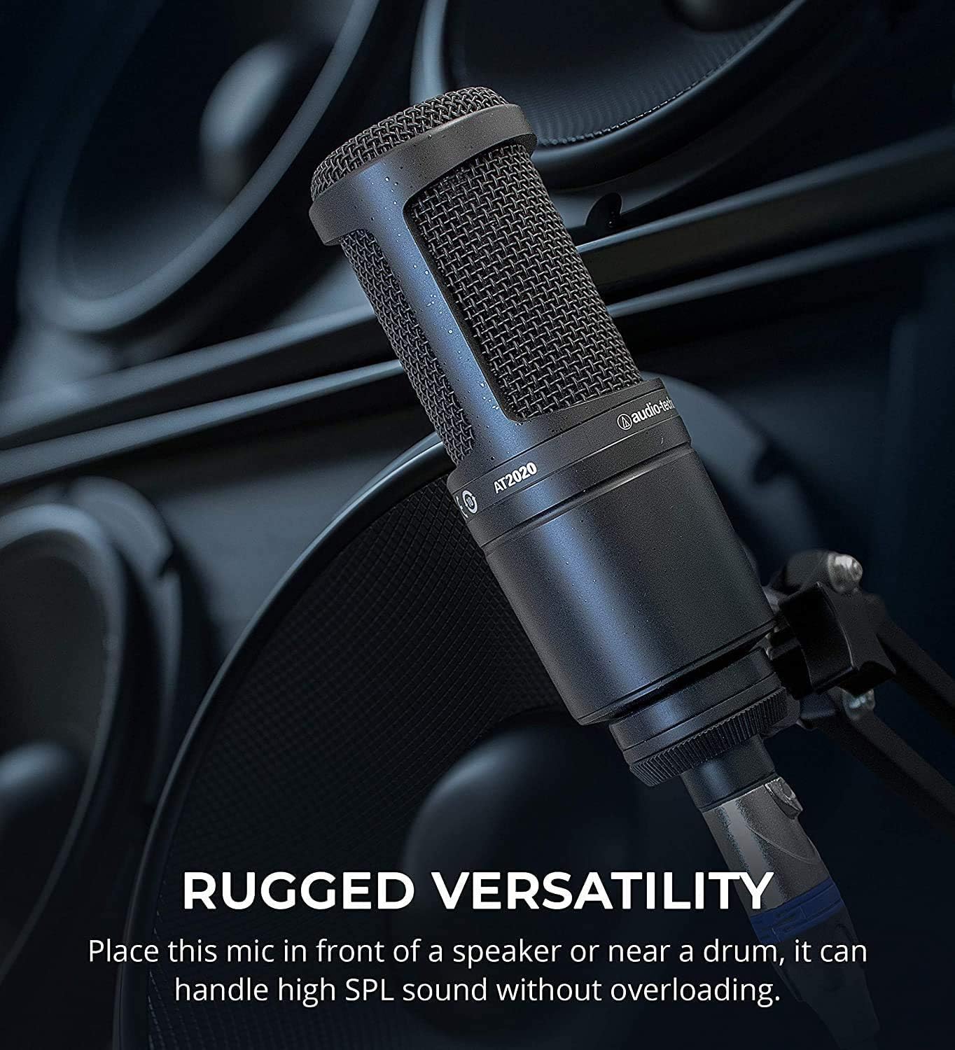 Cardioid Condenser Microphone Bundle with 12 Acoustic Foam Isolation Panel Wedges, 10' XLR Cable, Boom Arm, Pop Filter, and Headphones L70170