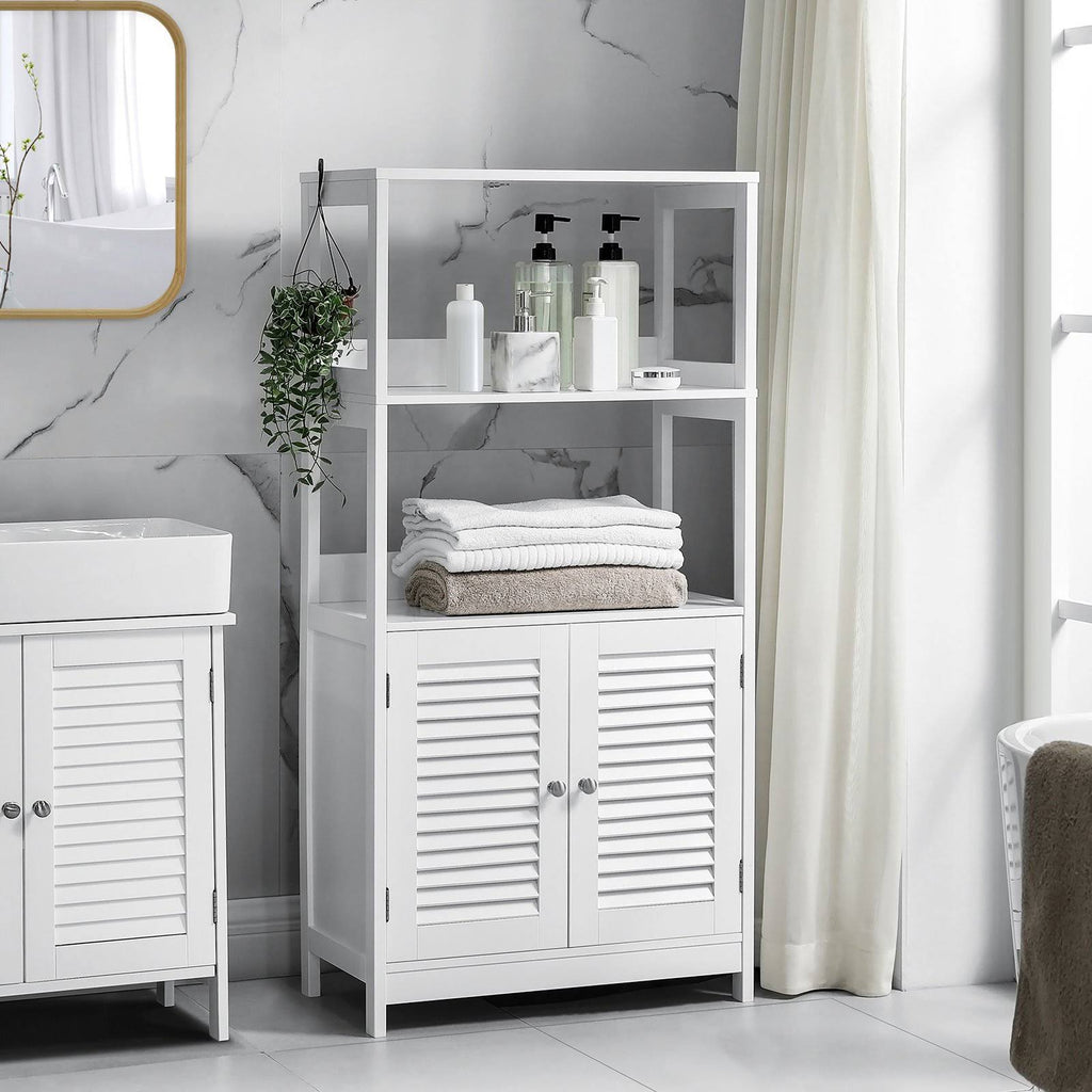 White Freestanding Tall Cabinet D785