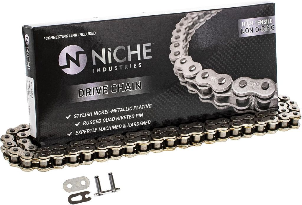 Drive Sprocket Chain Combo Front 15 Rear 32 Tooth 420HZ Standard 90 Links Pack of 2 A389866