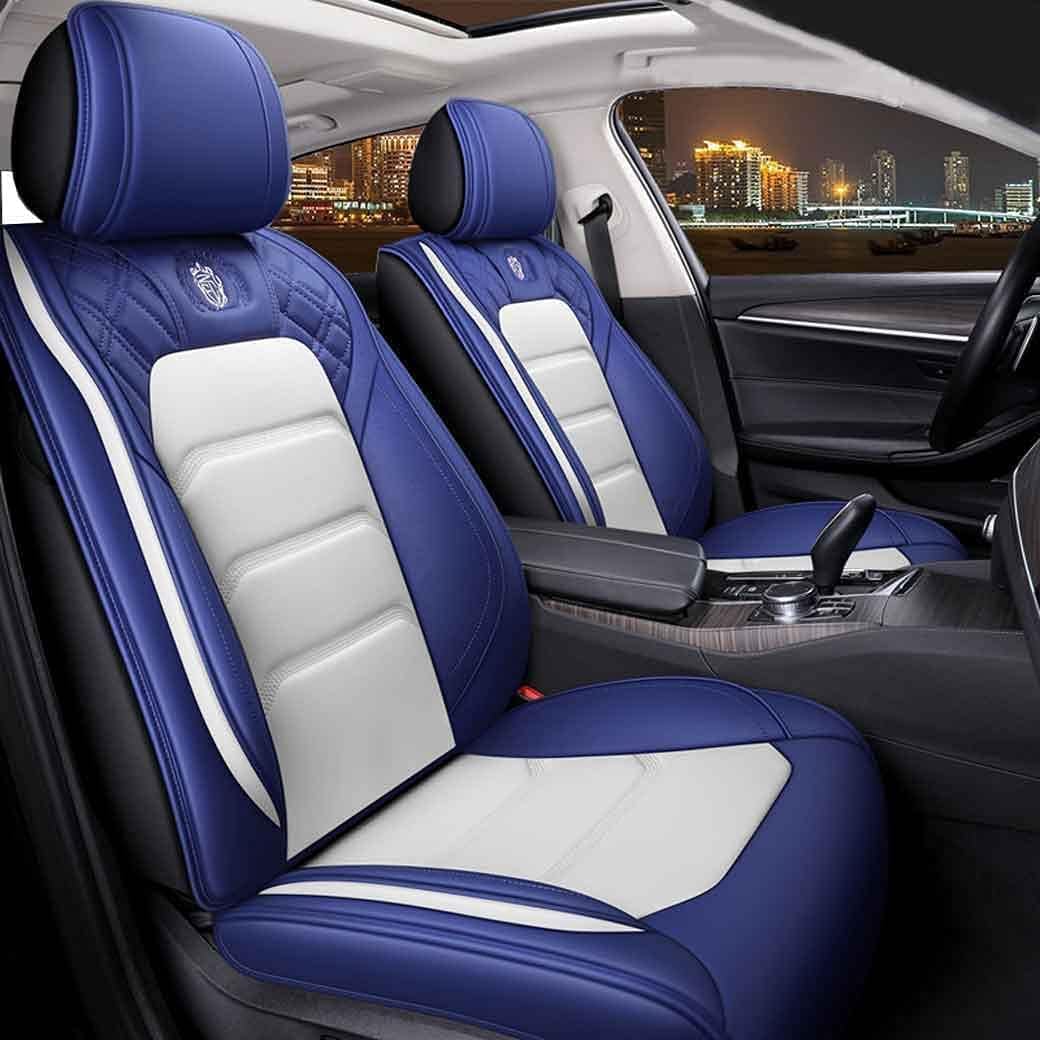 Pink White Leather Car Seat Covers 5 Seats Full Set U599