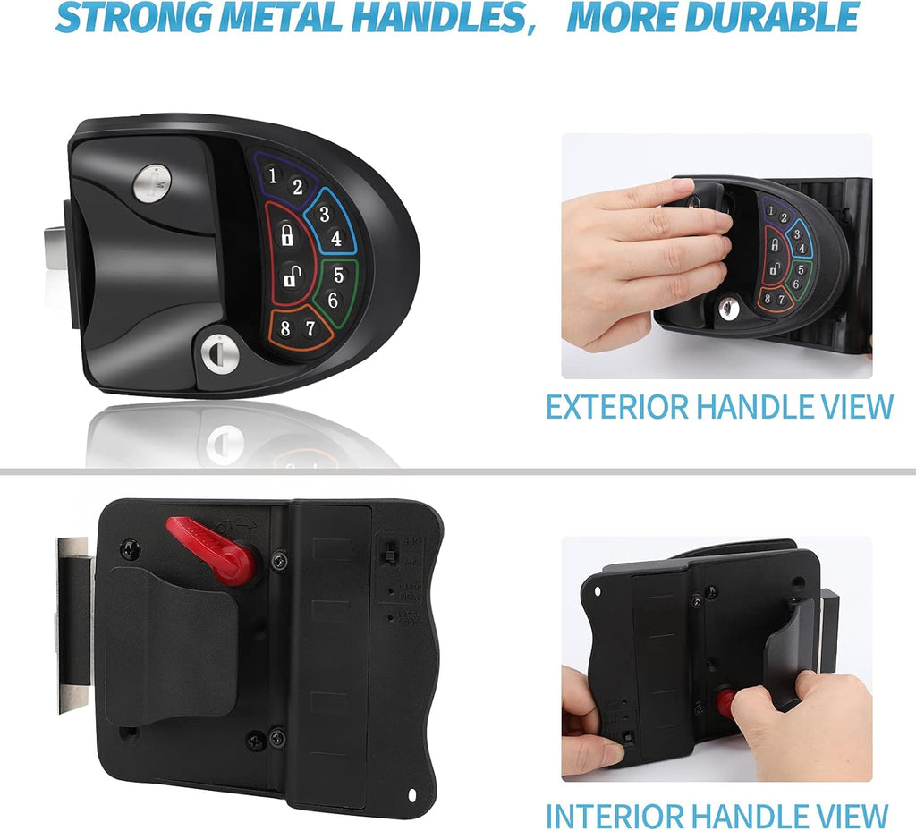 RV Keyless Entry Door Lock with Deadbolt and Silent Mode J488870