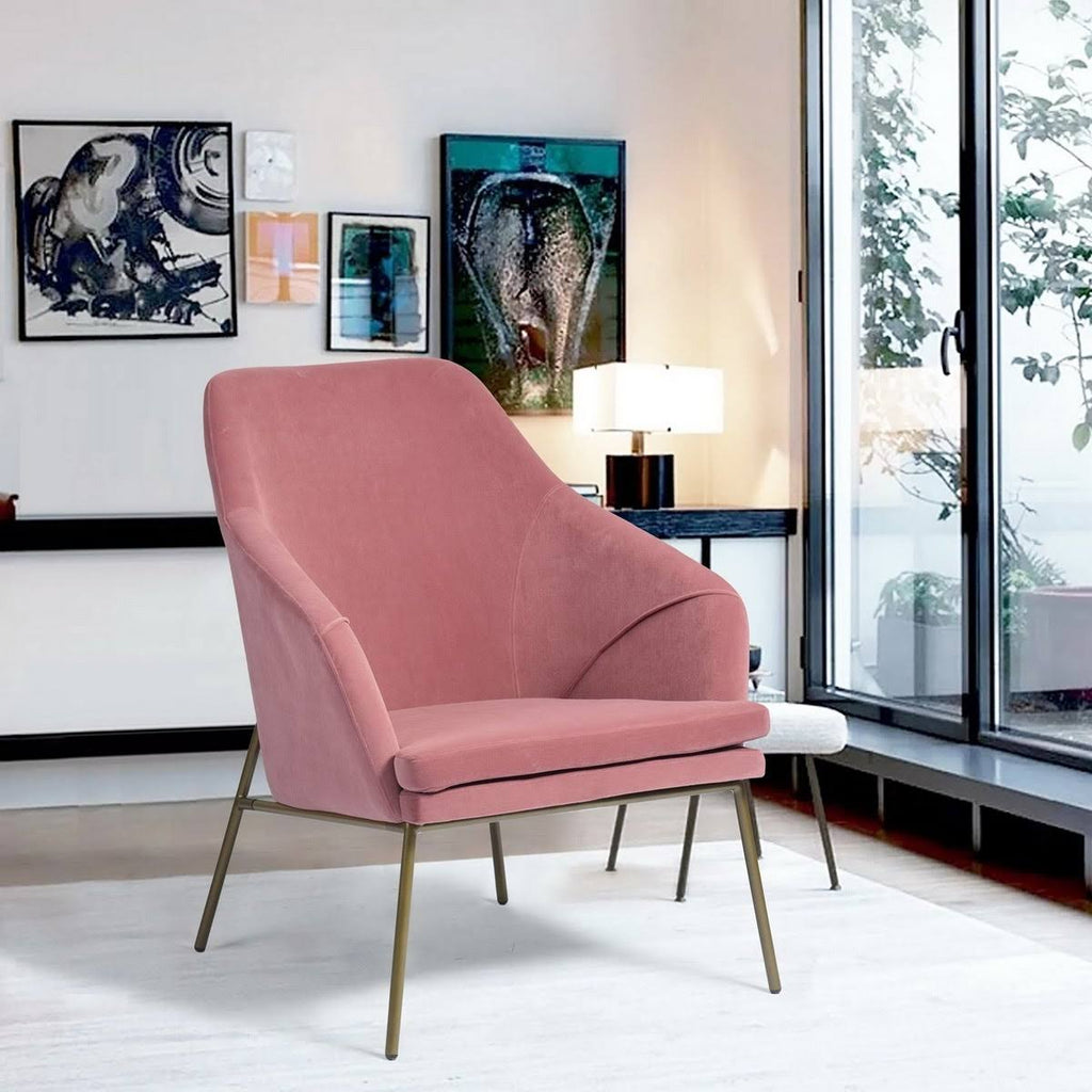 Blue Frosted Velvet Accent Chair C786