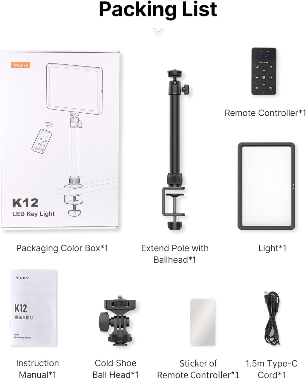 LED Video Light with Remote, CRI 90+ 2500K-9000K, Pack of 2 I9251