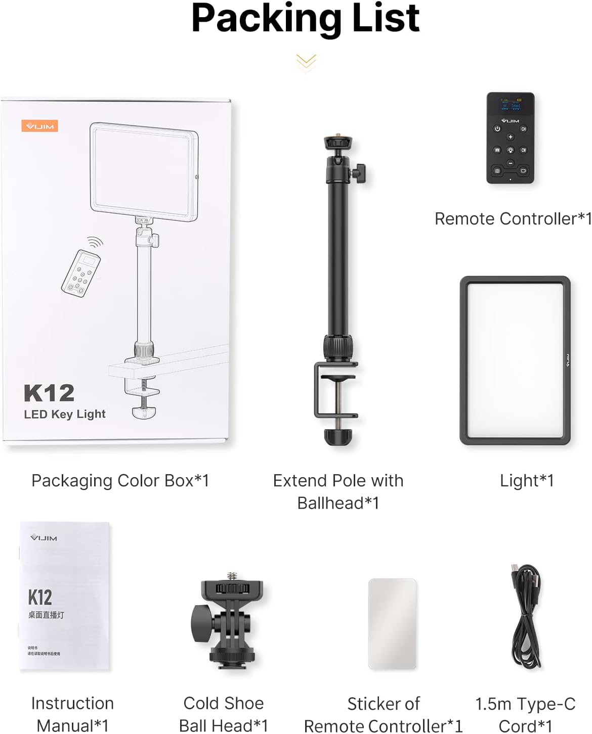 LED Video Light with Remote, CRI 90+ 2500K-9000K, Pack of 2 I9251