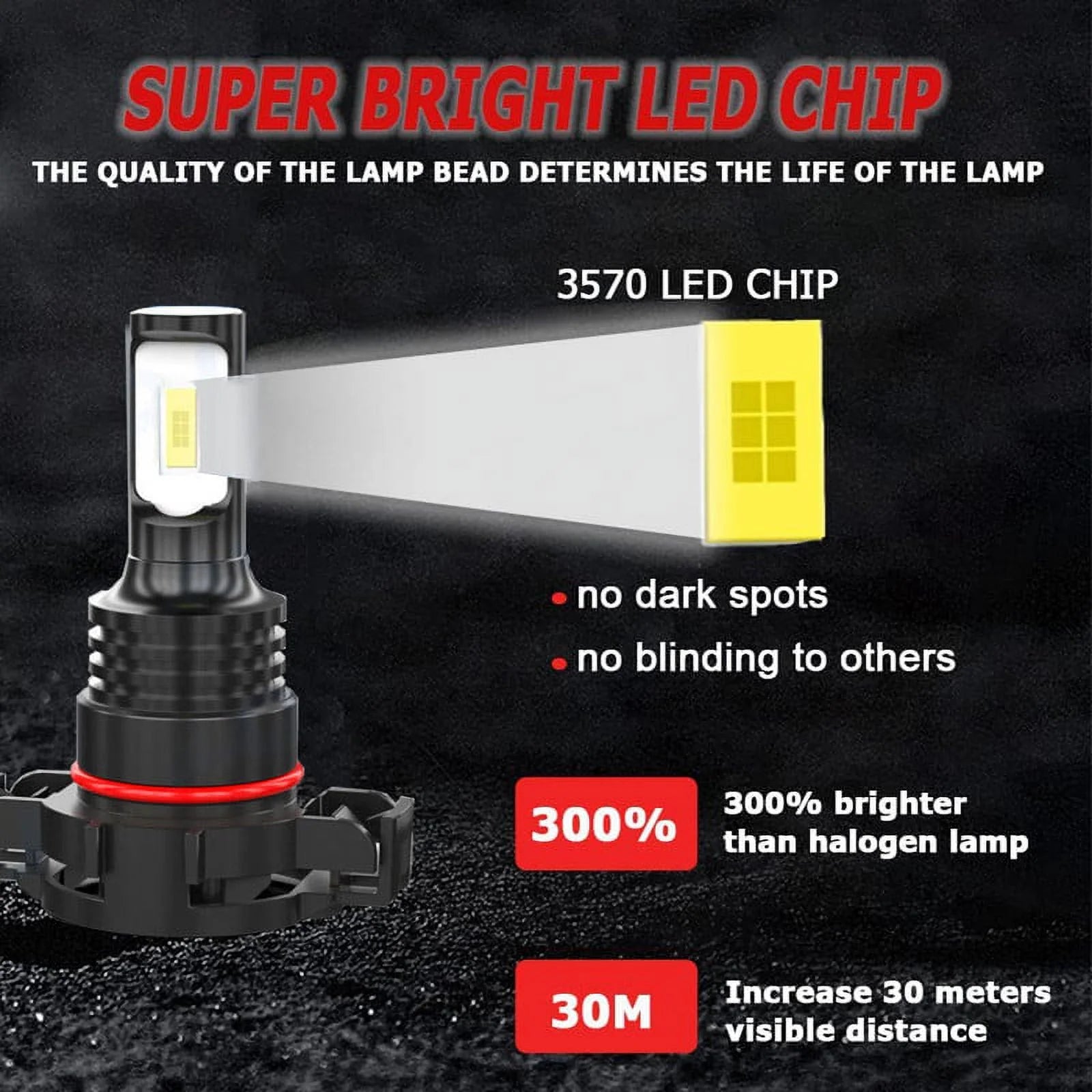Ice Blue LED Fog Light Bulbs 2504 D670644