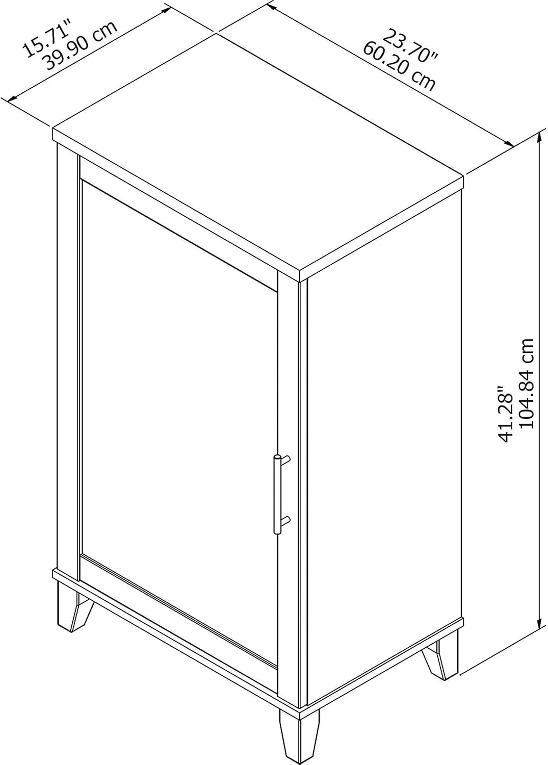 Storm Gray Media Accent Cabinet U824