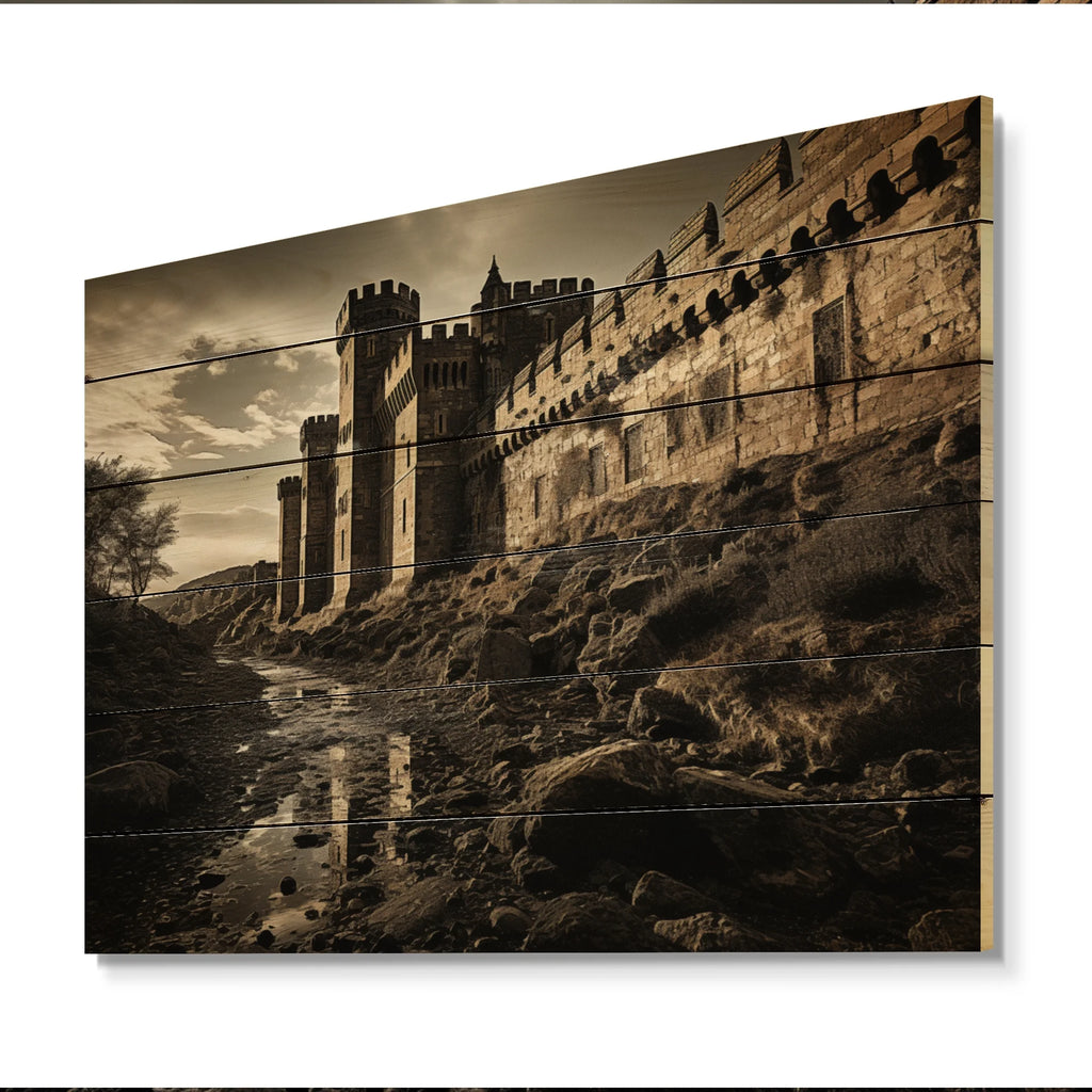 Natural Pine Wood Architecture Print Z915
