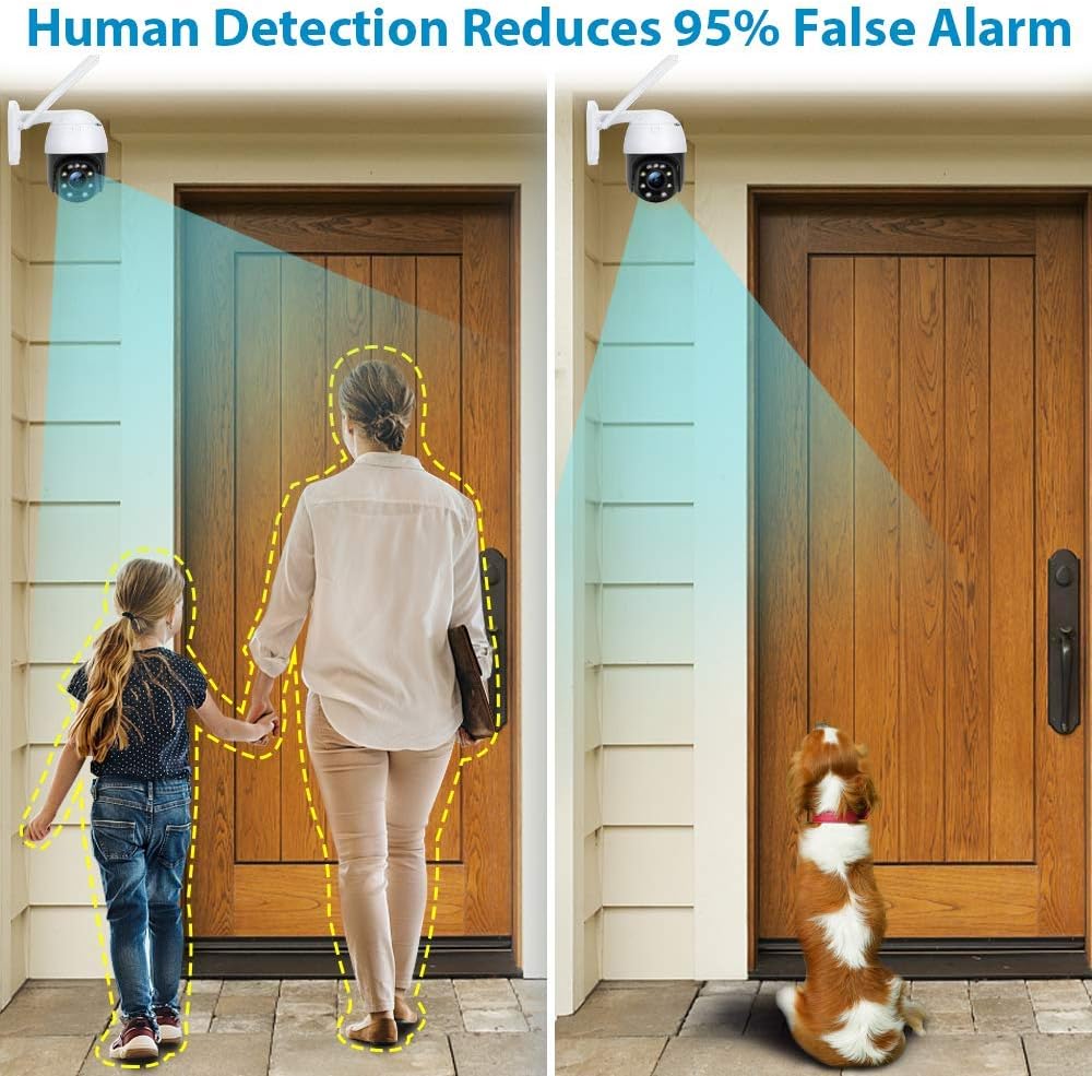 1080P Outdoor WiFi Security Camera with Auto Tracking E9808